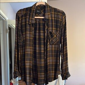 Plaid Button-Up Shirt